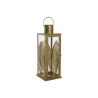 Lantern DKD Home Decor Golden Metal 16,5 x 16,5 x 50 cm Leaf of a plant