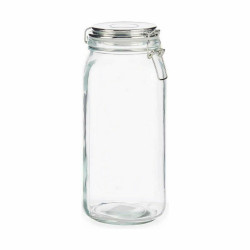 Jar Hermetically sealed Silver Metal 2,1 L 11,3 x 26 x 11,3 cm (12 Units)