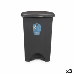 Pedal bin Anthracite Plastic 50 L (3 Units)