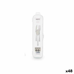 Case Pieces of Cutlery Travel Transparent 4,3 x 23,3 x 6,2 cm (48 Units)