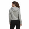 Women’s Hoodie Adidas Essentials 3 Stripes Crooped Grey