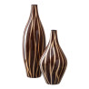 Vase 20 x 20 x 58,5 cm Zebra Ceramic Golden Brown