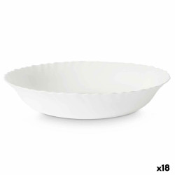 Salad Bowl White Glass 27,5 x 5,5 x 27,5 cm (18 Units)