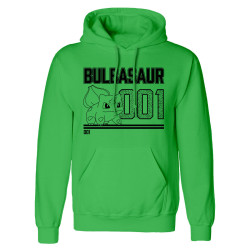 Unisex Hoodie Pokémon Bulbasaur Line Art Green