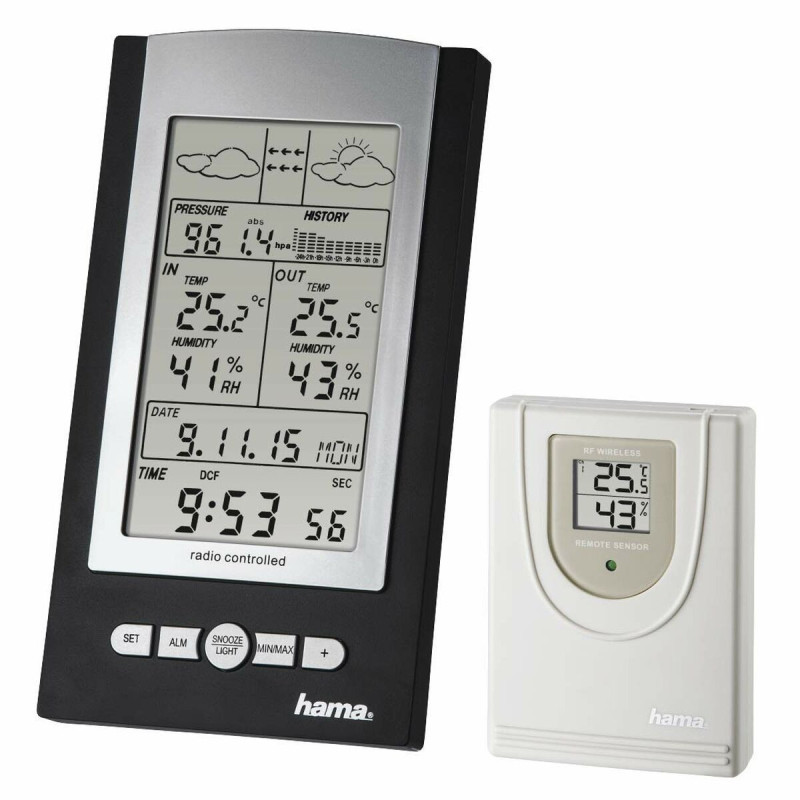 Multi-function Weather Station Hama EWS-800 Black Black/Grey