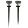 Set of solar garden lights Aktive 2 Pieces Stainless steel Plastic 13 x 55 x 13 cm (4 Units)