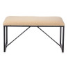 Bench Beige Metal Cloth 81 x 42 x 38 cm