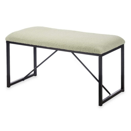 Bench Green Metal Cloth 81 x 42 x 38 cm