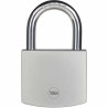 Key padlock Yale Brass Steel Rectangular Silver