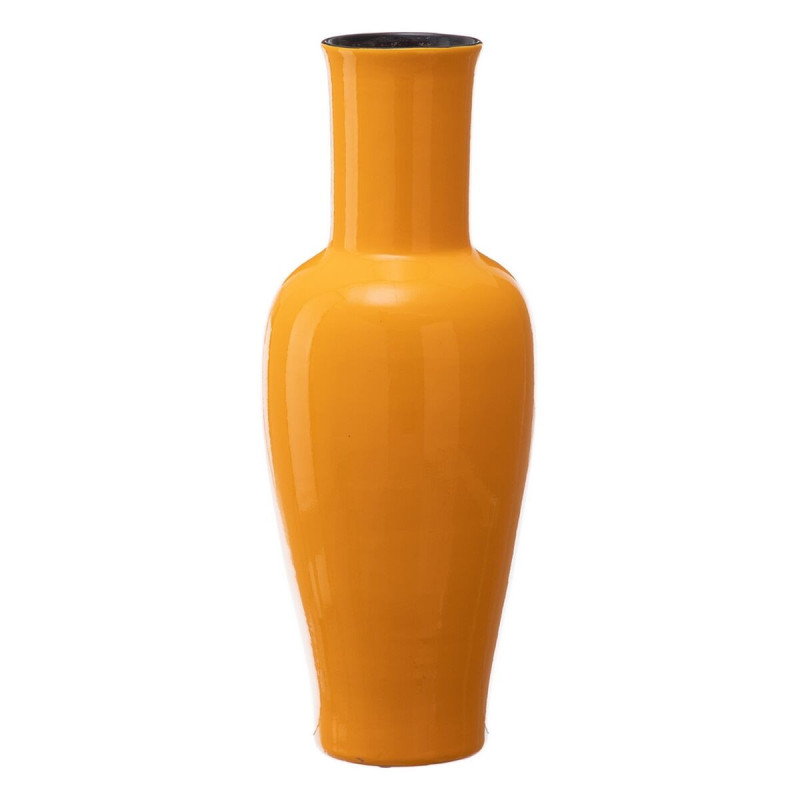 Vase 21,5 x 21,5 x 52,5 cm Ceramic Yellow