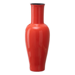 Vase 21,5 x 21,5 x 52,5 cm Ceramic Orange