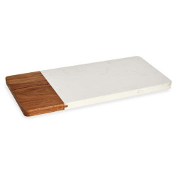 Cutting board White Marble Acacia 15 x 1,3 x 30 cm (8 Units)