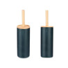 Toilet Brush Black Wood Resin 10,2 x 38 x 10,2 cm (4 Units)