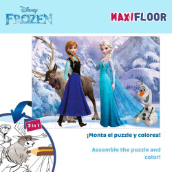 Child's Puzzle Frozen Double-sided 108 Pieces 70 x 1,5 x 50 cm (6 Units)