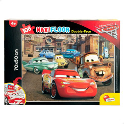 Child's Puzzle Cars Double-sided 108 Pieces 70 x 1,5 x 50 cm (6 Units)