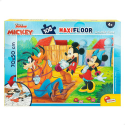 Child's Puzzle Mickey Mouse Double-sided 108 Pieces 70 x 1,5 x 50 cm (6 Units)