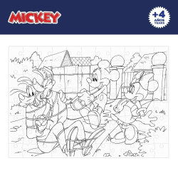 Child's Puzzle Mickey Mouse Double-sided 108 Pieces 70 x 1,5 x 50 cm (6 Units)