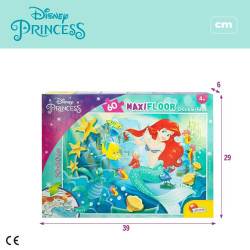 Child's Puzzle Disney Princess 60 Pieces 70 x 1,5 x 50 cm Double-sided (6 Units)