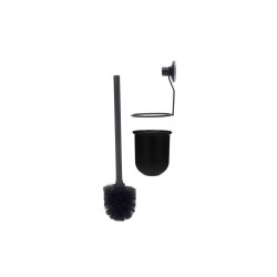 Toilet Brush Black Steel ABS 10 x 36 x 10 cm (12 Units)