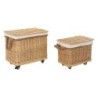 Basket set DKD Home Decor wicker (48 x 33 x 43 cm)