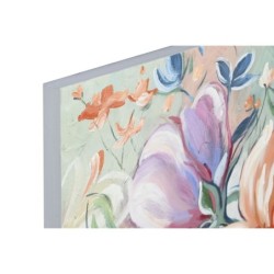 Painting Home ESPRIT Flowers Shabby Chic 100 x 3,7 x 80 cm (2 Units)