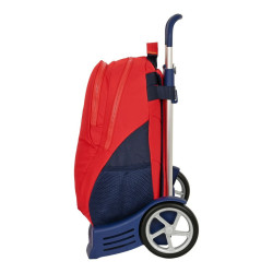 School Rucksack with Wheels RFEF Red Blue (32 x 44 x 16 cm)