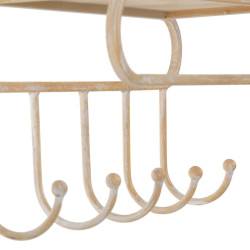 Shelves 43 x 13 x 84 cm Natural Metal White