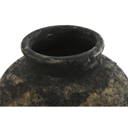 Vase Home ESPRIT Dark grey Terracotta Oriental 23,5 x 23,5 x 33,5 cm