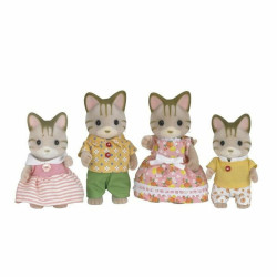 Action Figures Sylvanian Families Striped Cat Family