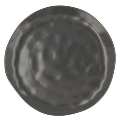 Flat plate Bidasoa Cosmos Ceramic Black (Ø 26 cm) (12 Units)