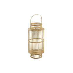 Candleholder DKD Home Decor Crystal Bamboo (26 x 26 x 69 cm)