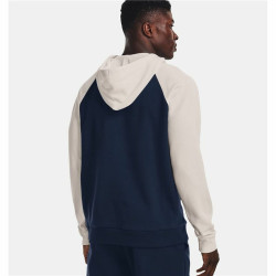 Men’s Hoodie Under Armour Wordmark Colorblock Navy Blue