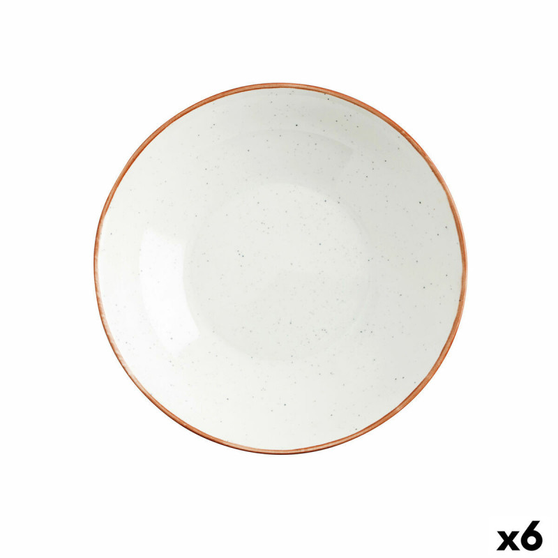 Deep Plate Ariane Terra Ceramic Beige (Ø 21 cm) (6 Units)