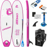 Inflatable Paddle Surf Board with Accessories Element  All Round Cressi-Sub 9,2" White Transparent White/Pink