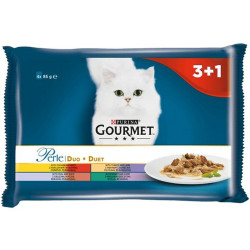 Cat food Purina   Chicken Veal Lamb Duck Wild Boar Rabbit 4 x 85 g