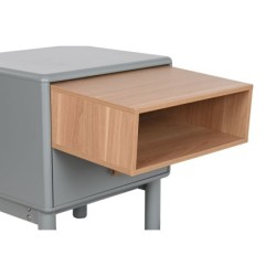 Nightstand Home ESPRIT Blue Grey Natural MDF Wood 48 x 40 x 55 cm