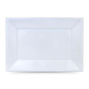 Set of reusable plates Algon Rectangular White Plastic 33 x 23 cm 12 Units