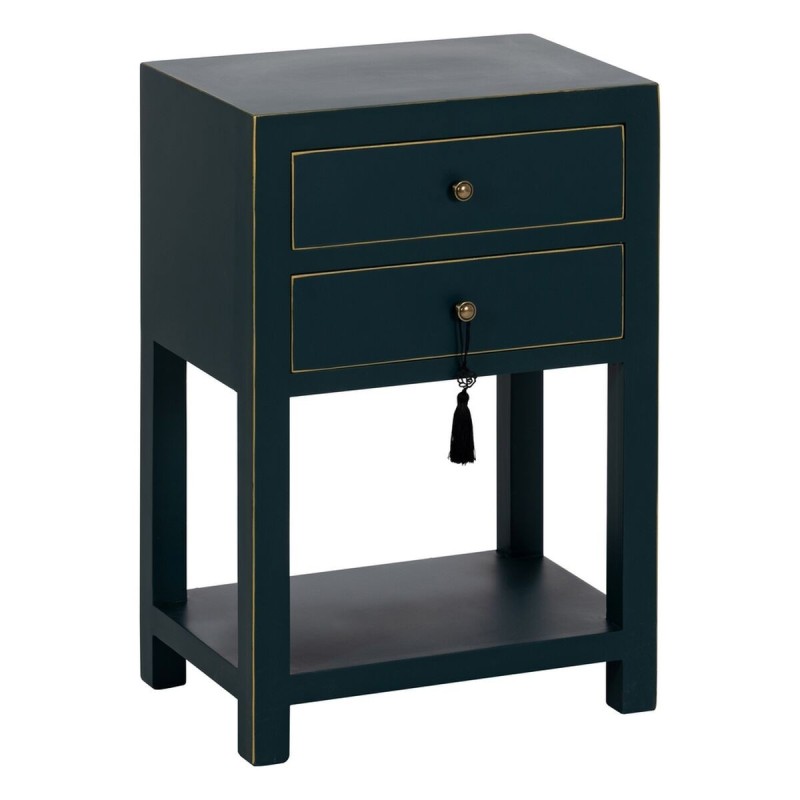 Nightstand ORIENT Blue Fir wood MDF Wood 45 x 30 x 66 cm