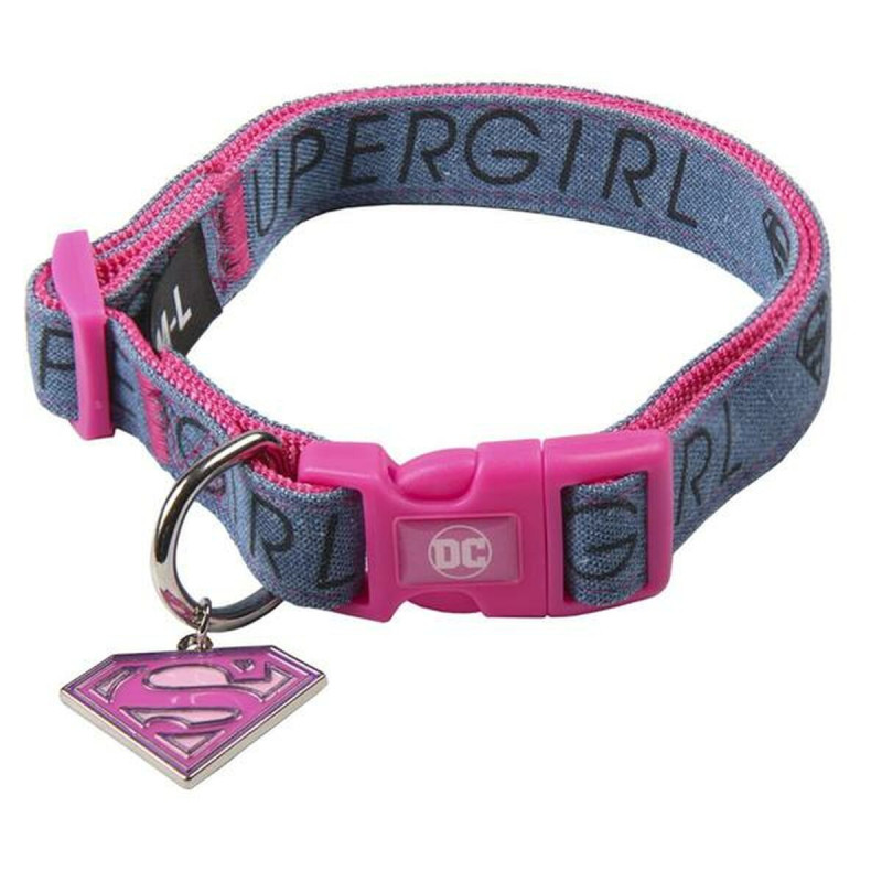 Dog collar Superman Pink S/M