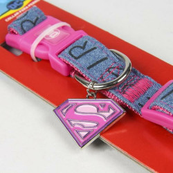 Dog collar Superman Pink S/M