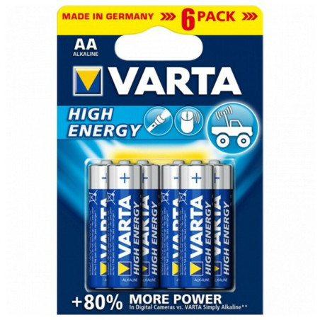 Alkaline Battery Varta 4906121446 AA High Energy 1.5 V (6 Pieces)