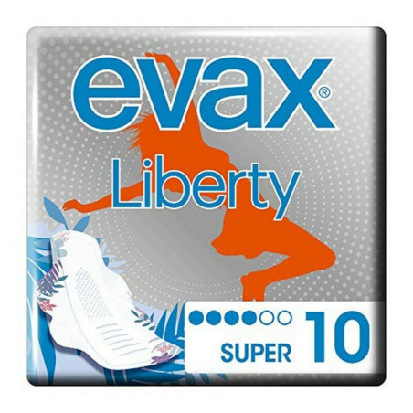 Super Sanitary Pads with Wings Liberty Evax Liberty (10 uds) 10 Units