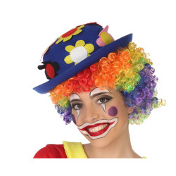 Hat Male Clown Blue