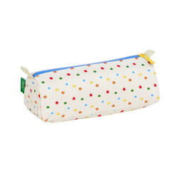 School Case Benetton Topitos White (21 x 8 x 7 cm)