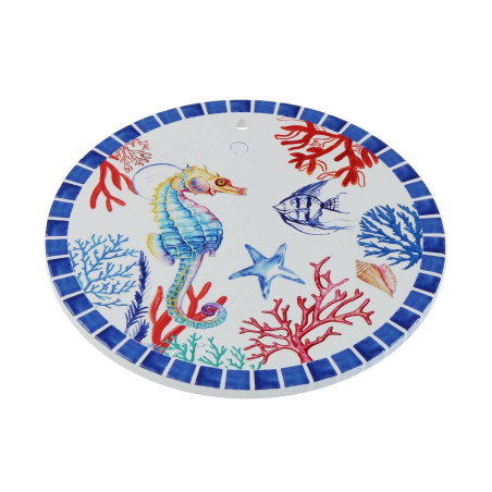 Table Mat Versa Sea Horse Cork Ceramic 20 x 20 cm