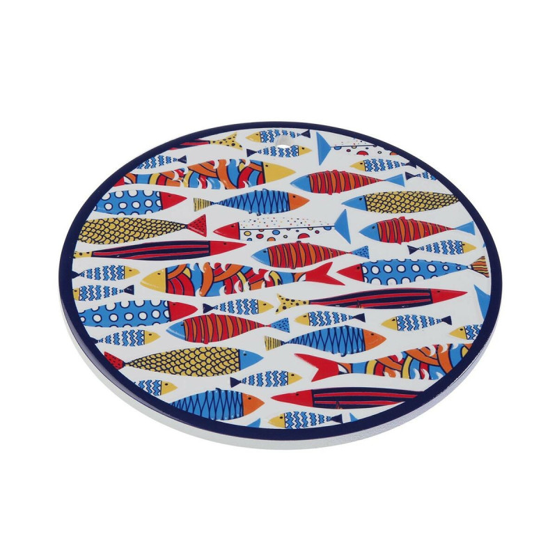 Table Mat Versa Fish Cork Ceramic 20 x 20 cm