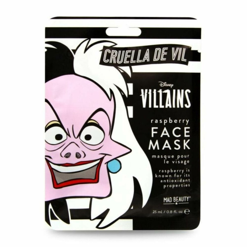 Facial Mask Mad Beauty Disney Villains Cruella Raspberry (25 ml)