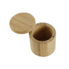 Salt Shaker with Lid DKD Home Decor Natural Bamboo 8,5 x 8,5 x 8,5 cm