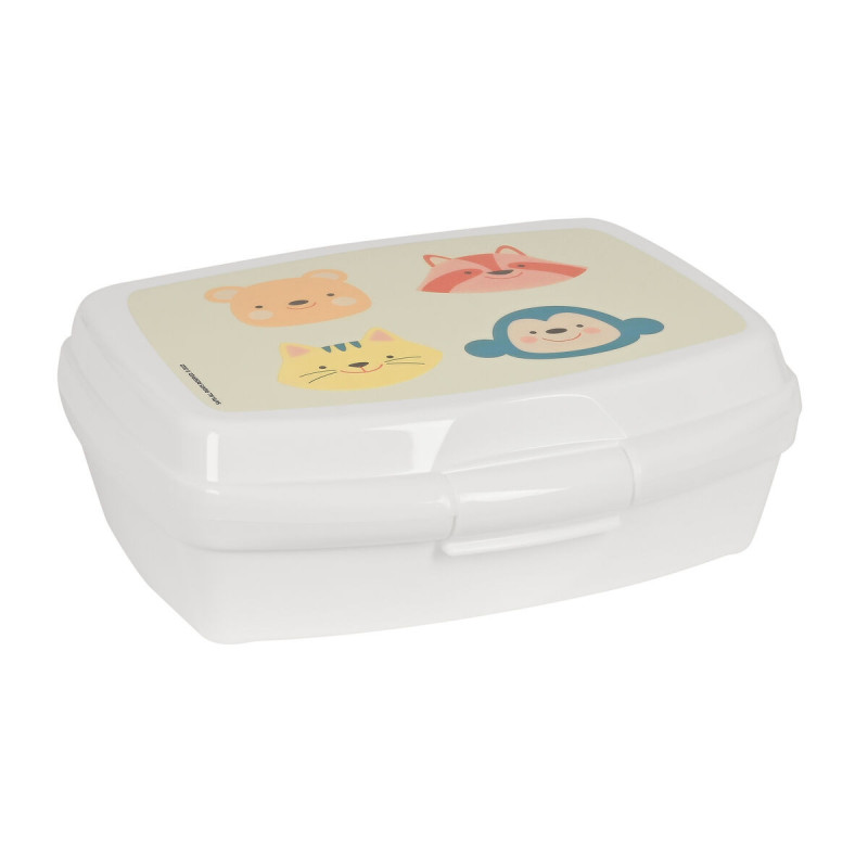 Sandwich Box Safta Cabecitas 17 x 6 x 14 cm Cream