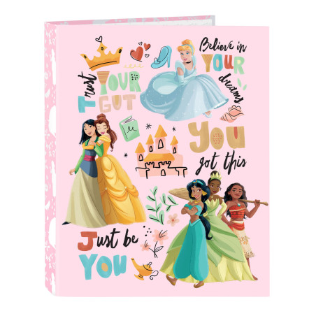 Ring binder Disney Princess Magical Beige Pink A4 26.5 x 33 x 4 cm